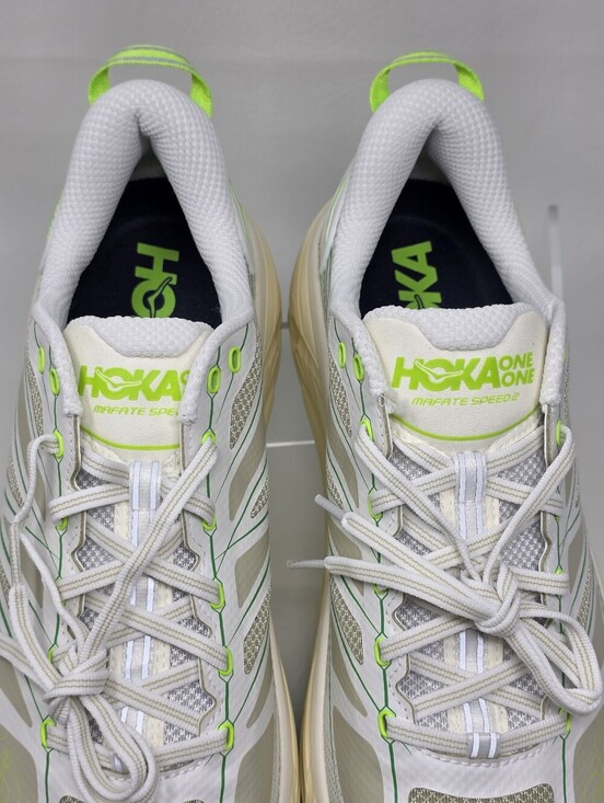 HOKA Mafate Speed 2 White/Fresh Cut Grass Men\'s Size 13 Trail Running Shoes New main image 5